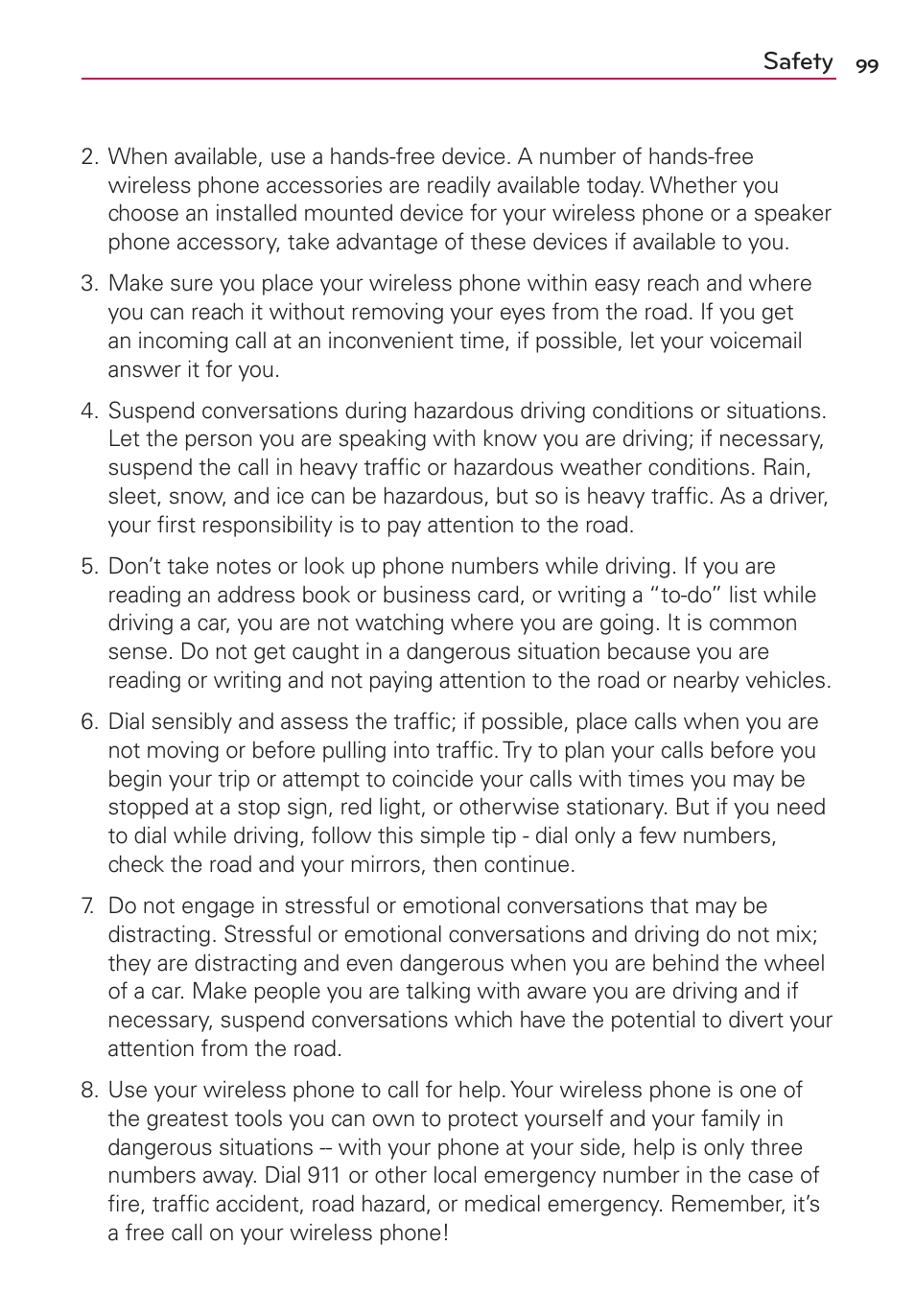 LG LS860 User Manual | Page 99 / 105