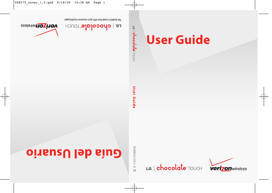 LG LGVX8575 User Manual | 160 pages