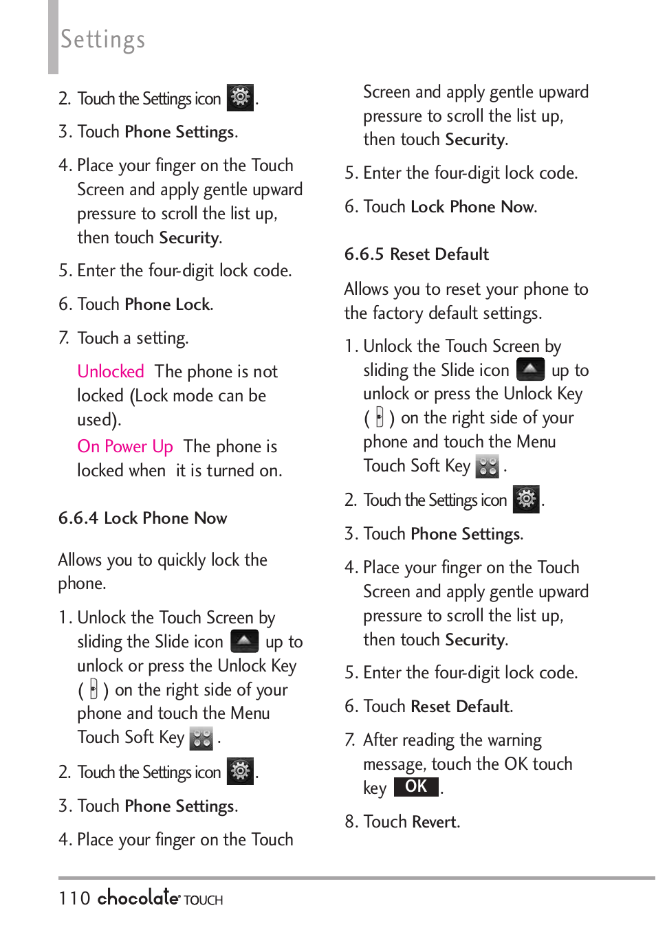 1 airplane mode, Settings | LG LGVX8575 User Manual | Page 112 / 160