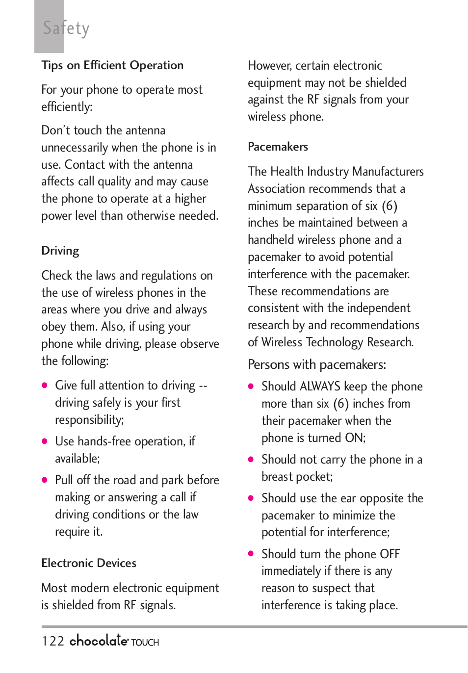 1 my number, Hearing aids, Safety | Persons with pacemakers | LG LGVX8575 User Manual | Page 124 / 160