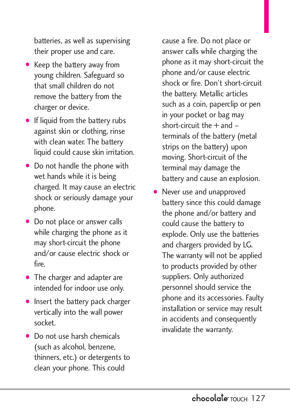 General notice | LG LGVX8575 User Manual | Page 129 / 160