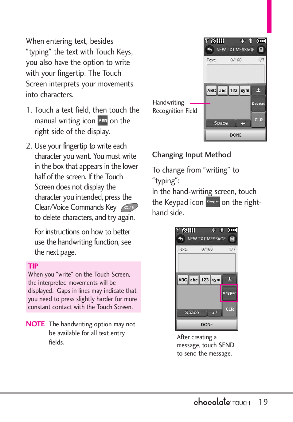 LG LGVX8575 User Manual | Page 21 / 160