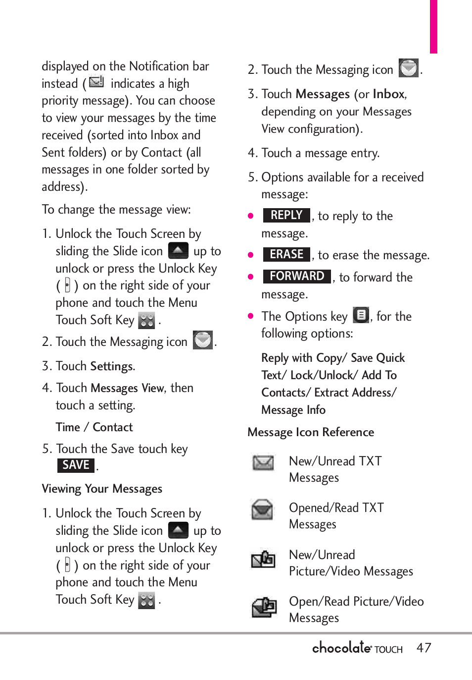 3 video message | LG LGVX8575 User Manual | Page 49 / 160