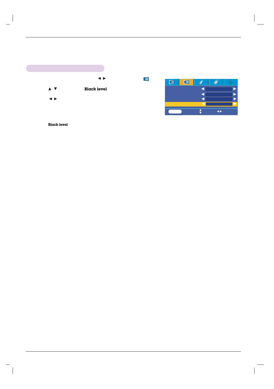 Black level function | LG DX535 User Manual | Page 21 / 38