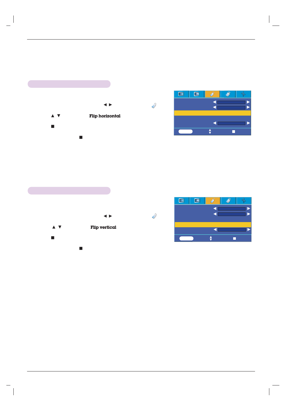 Flip horizontal function, Flip vertical function | LG DX535 User Manual | Page 23 / 38