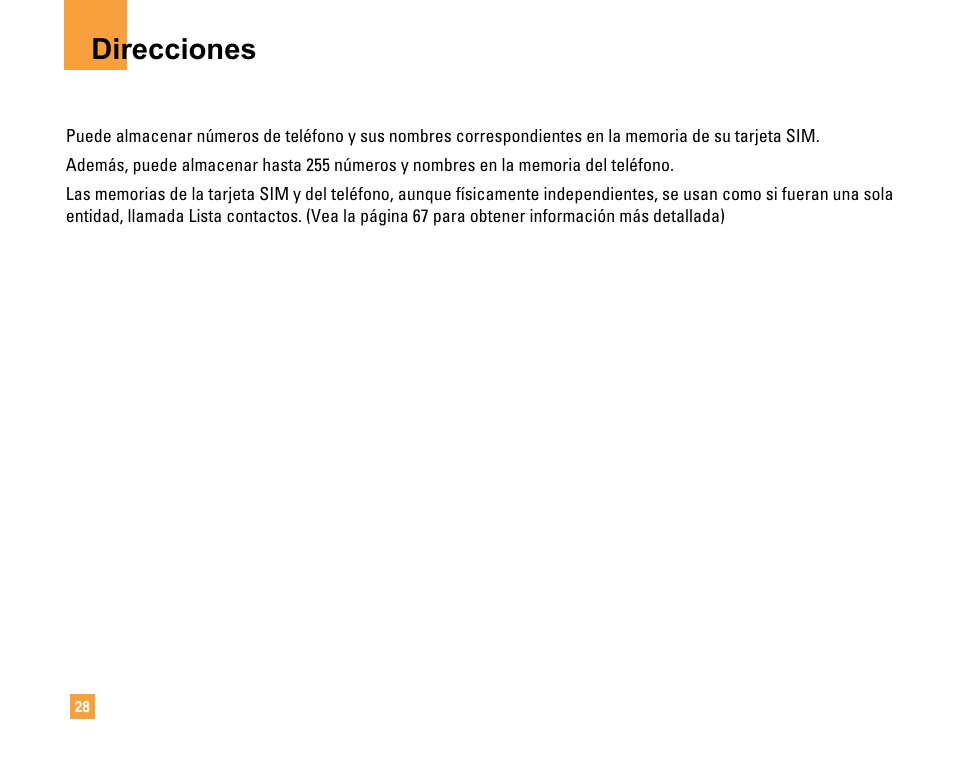 Direcciones | LG F9200 User Manual | Page 134 / 214