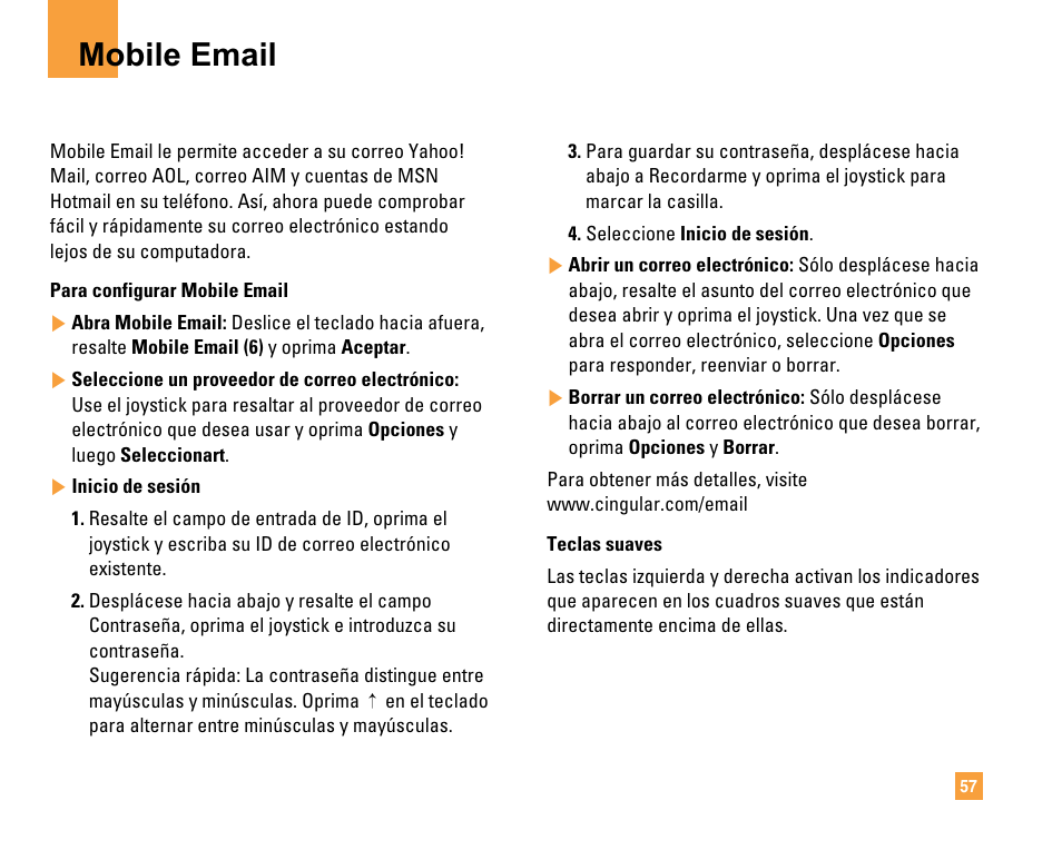 Mobile email | LG F9200 User Manual | Page 163 / 214