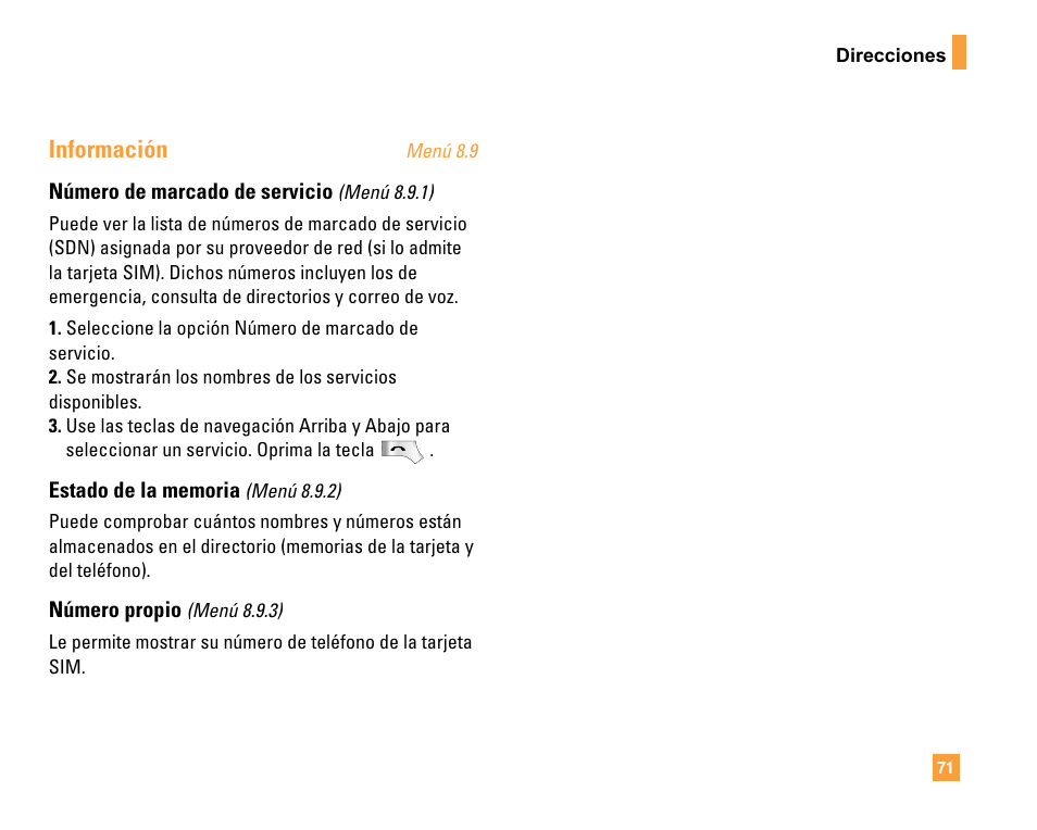 Información | LG F9200 User Manual | Page 177 / 214