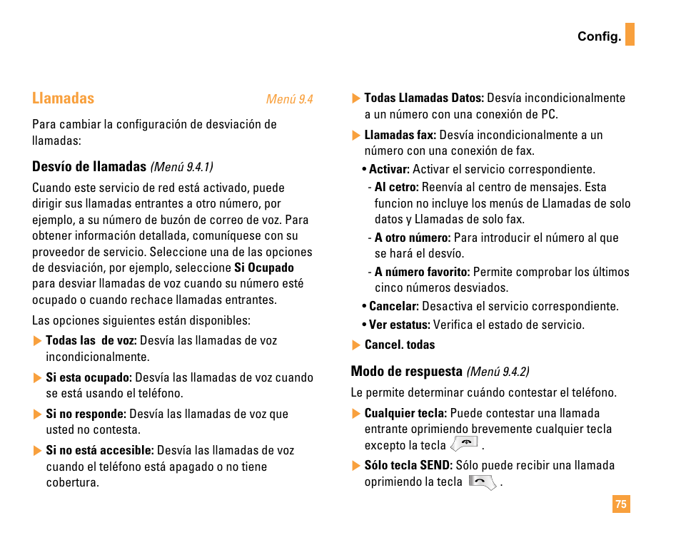 Llamadas | LG F9200 User Manual | Page 181 / 214