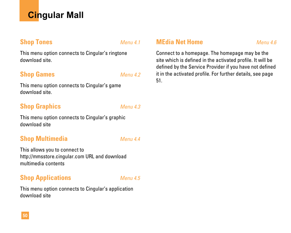 Cingular mall | LG F9200 User Manual | Page 54 / 214