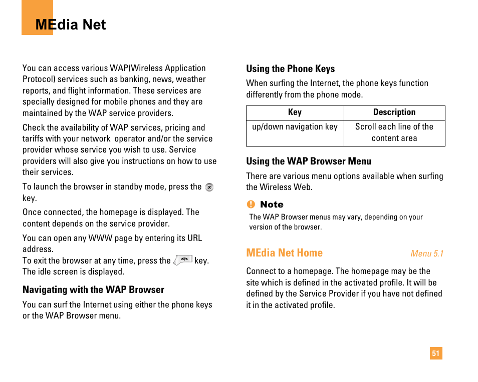 Media net, Media net home | LG F9200 User Manual | Page 55 / 214