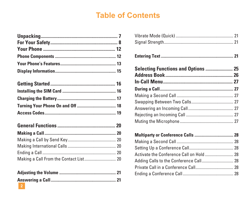 LG F9200 User Manual | Page 6 / 214