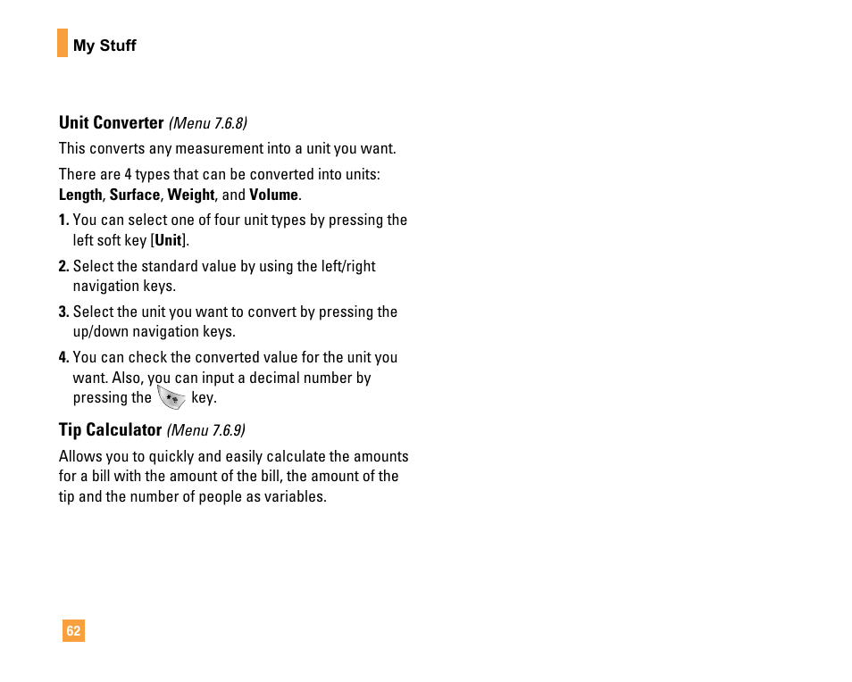 LG F9200 User Manual | Page 66 / 214