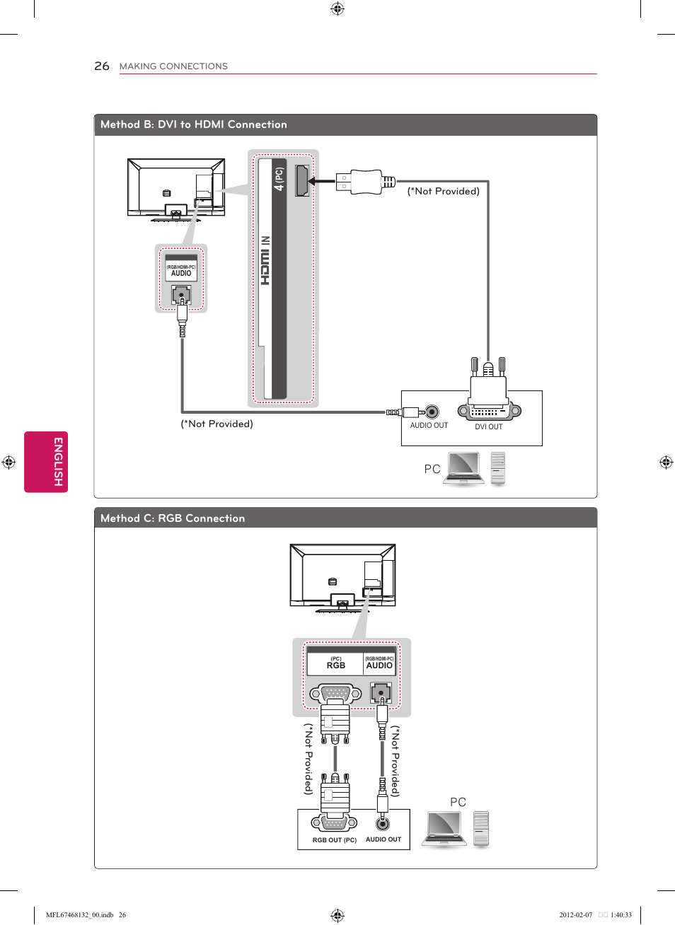 English | LG 60LM7200 User Manual | Page 26 / 44