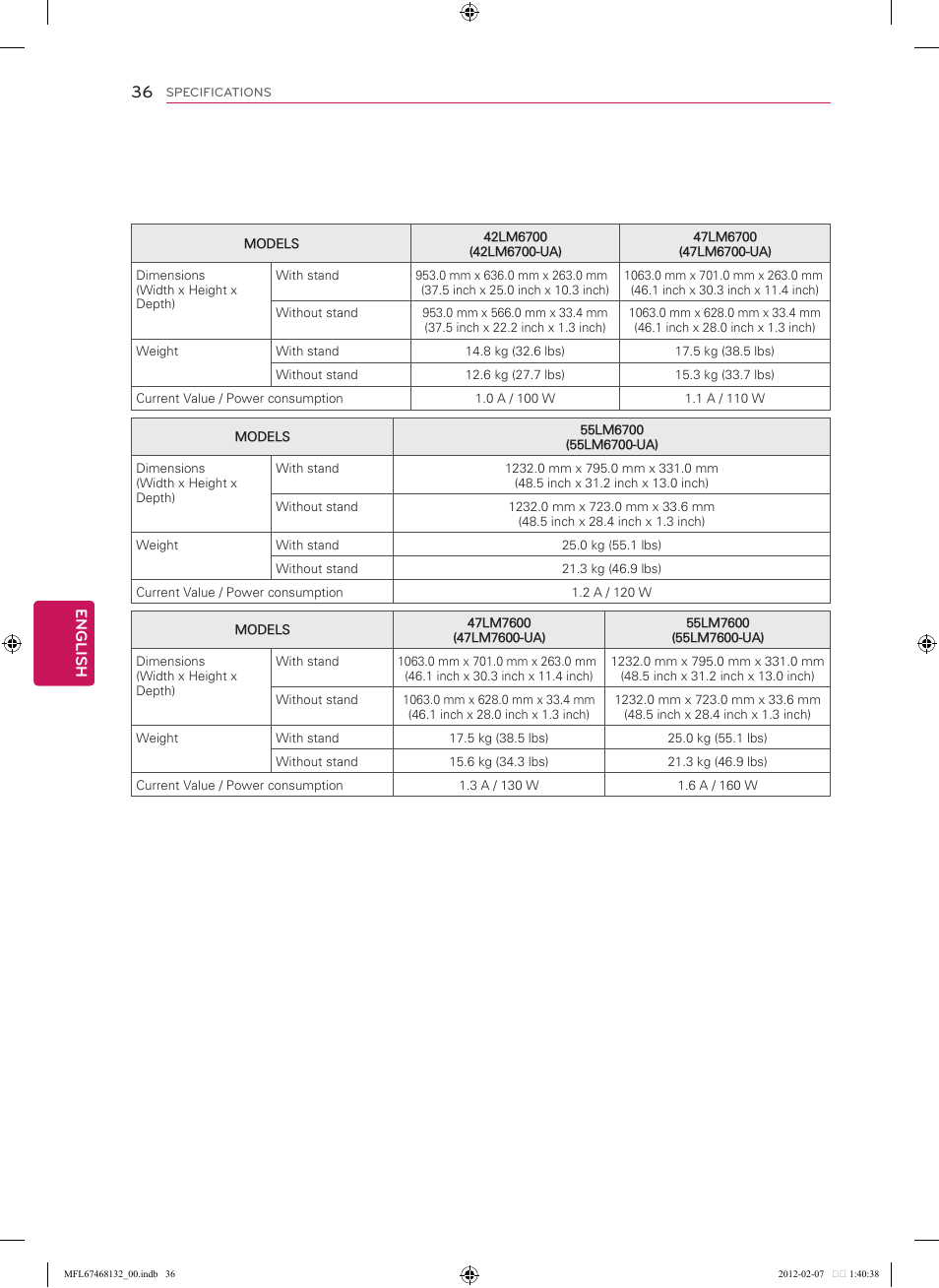 LG 60LM7200 User Manual | Page 36 / 44