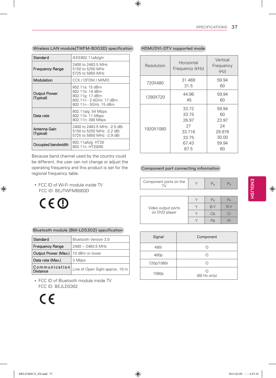 LG 60LM7200 User Manual | Page 37 / 44