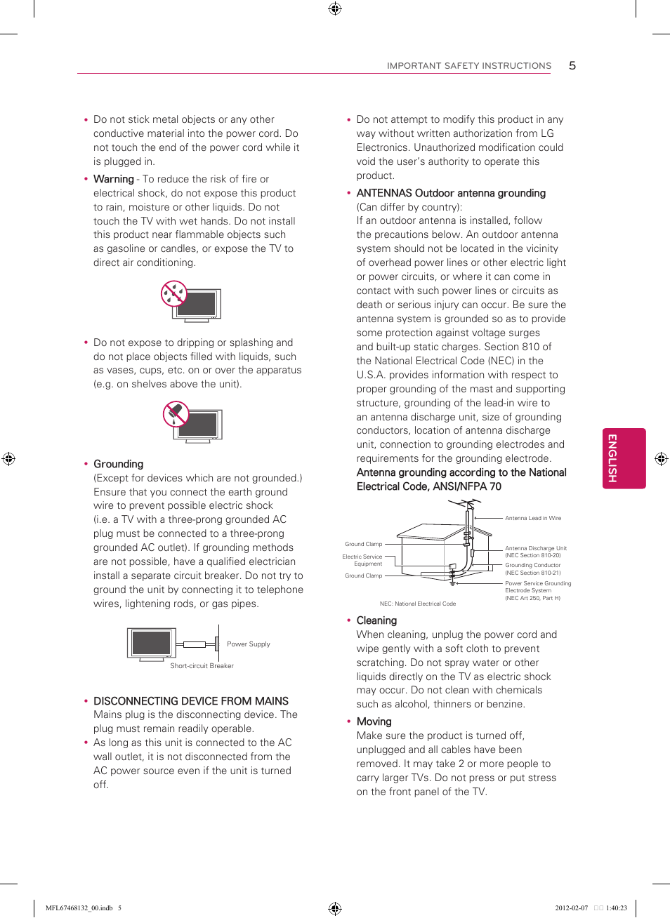 LG 60LM7200 User Manual | Page 5 / 44