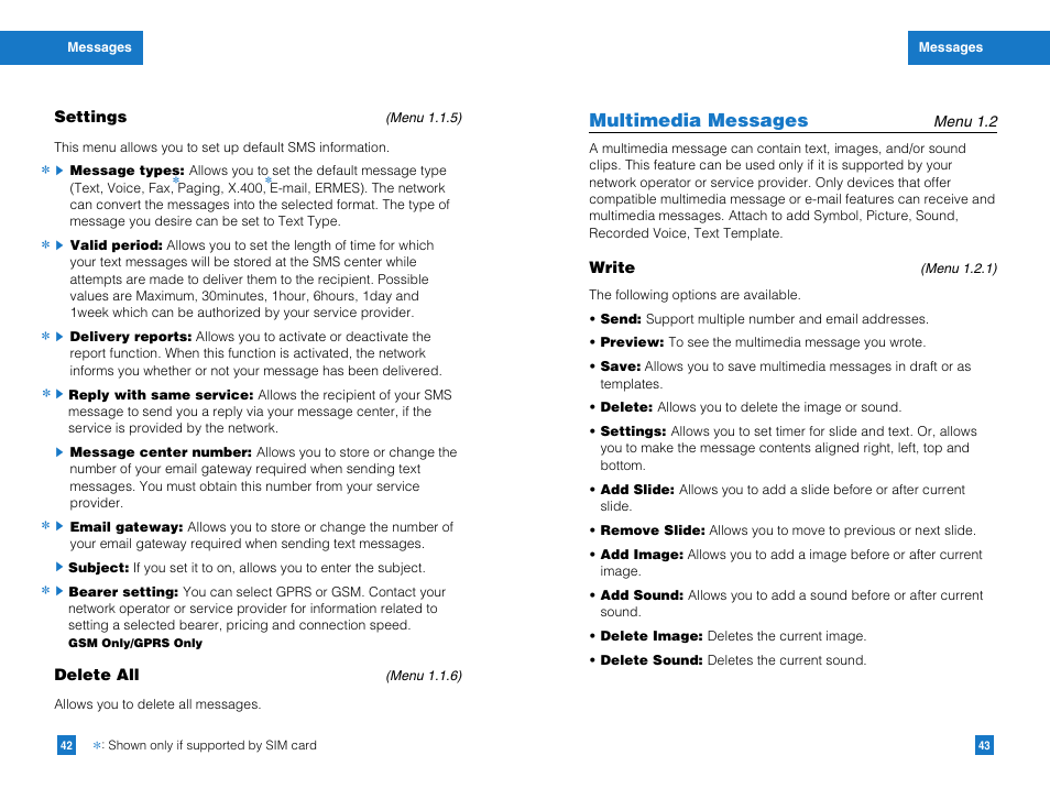 Multimedia messages | LG G4050 User Manual | Page 23 / 63