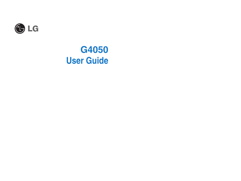 LG G4050 User Manual | Page 3 / 63