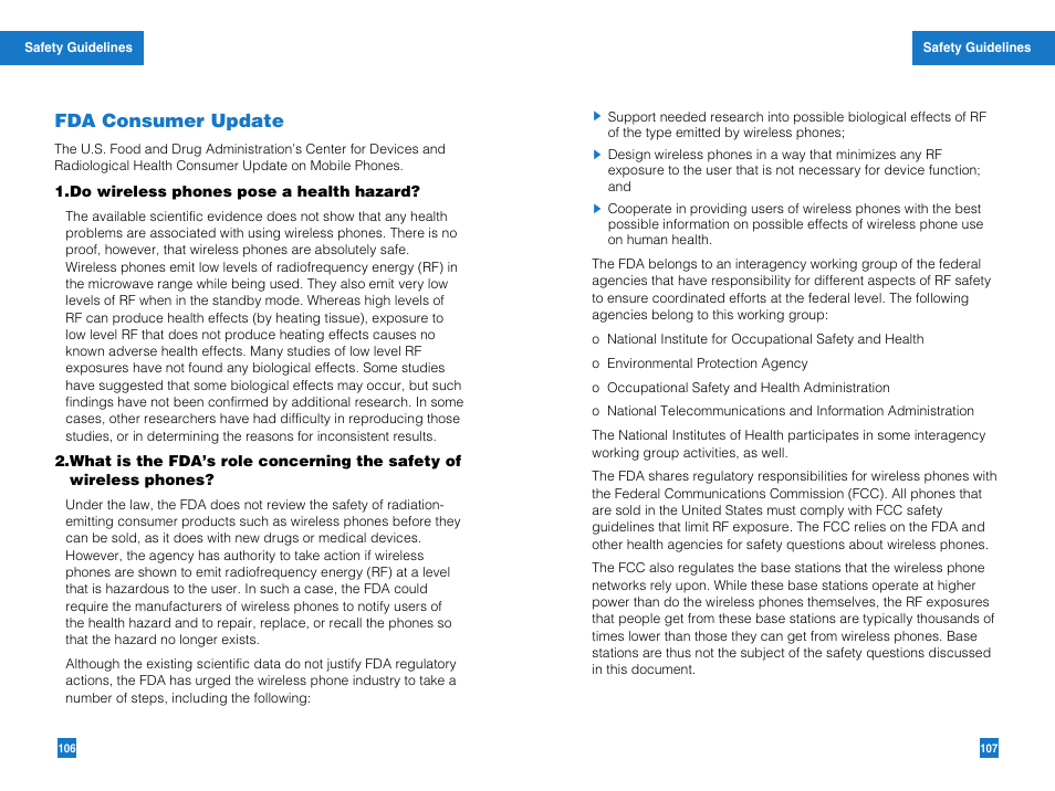 Fda consumer update | LG G4050 User Manual | Page 55 / 63