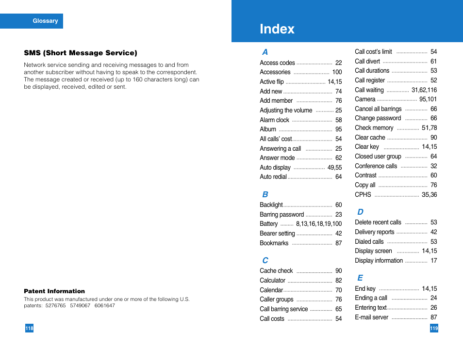 Index | LG G4050 User Manual | Page 61 / 63