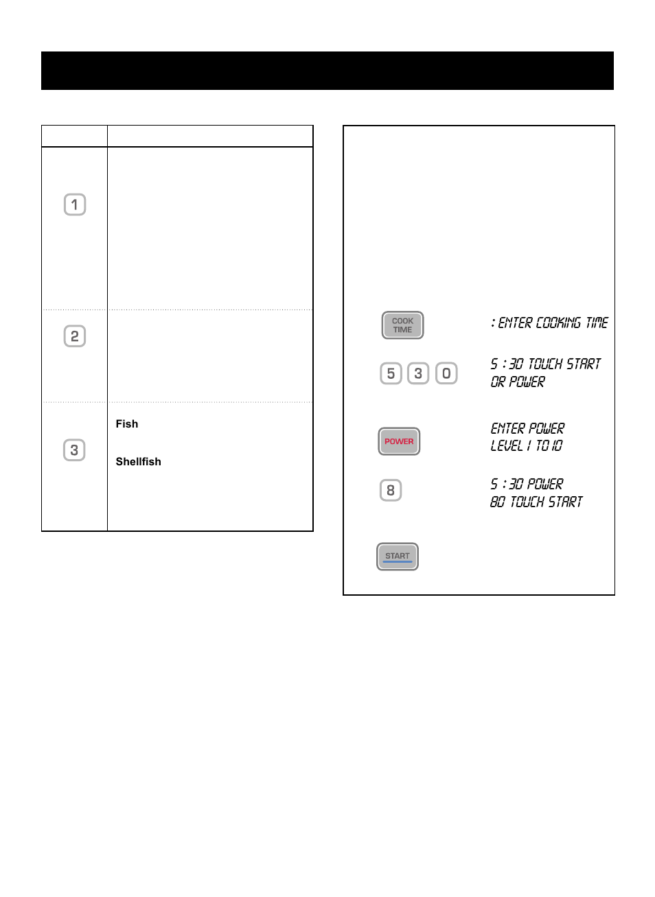 Using your microwave oven, Timed cooking, Auto defrost table | LG LTRM1240SW User Manual | Page 17 / 28