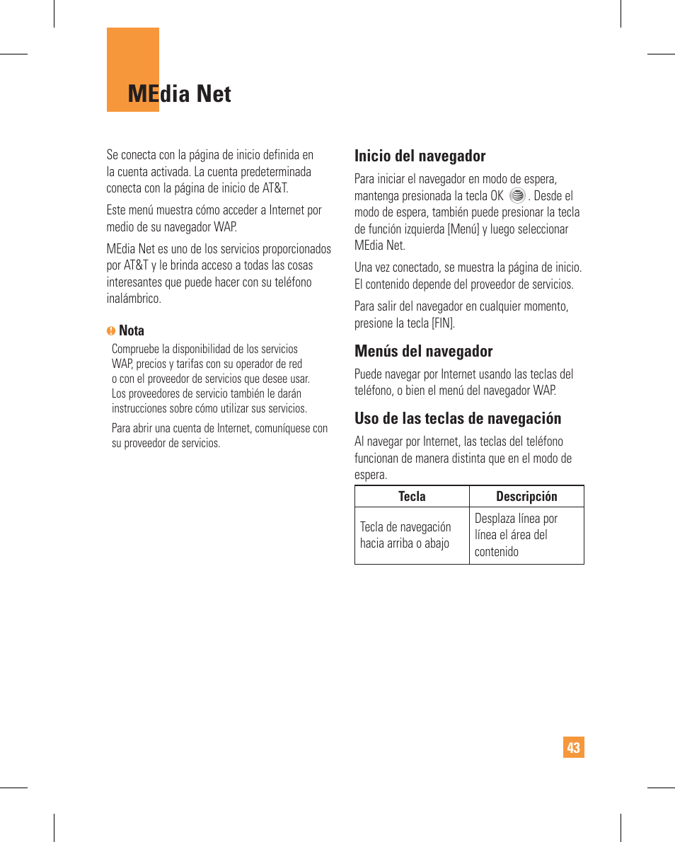 Media net | LG GT365GO User Manual | Page 147 / 202