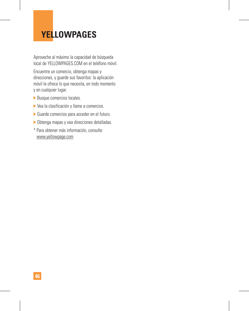 Yellowpages | LG GT365GO User Manual | Page 150 / 202