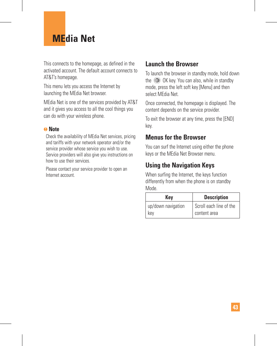 Media net | LG GT365GO User Manual | Page 47 / 202