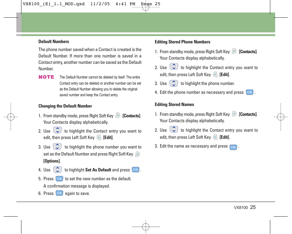 LG VX8100 User Manual | Page 26 / 102