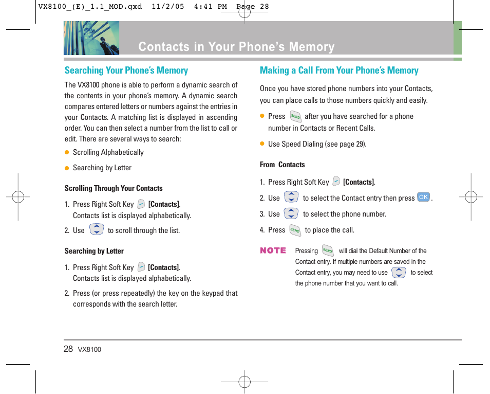 LG VX8100 User Manual | Page 29 / 102