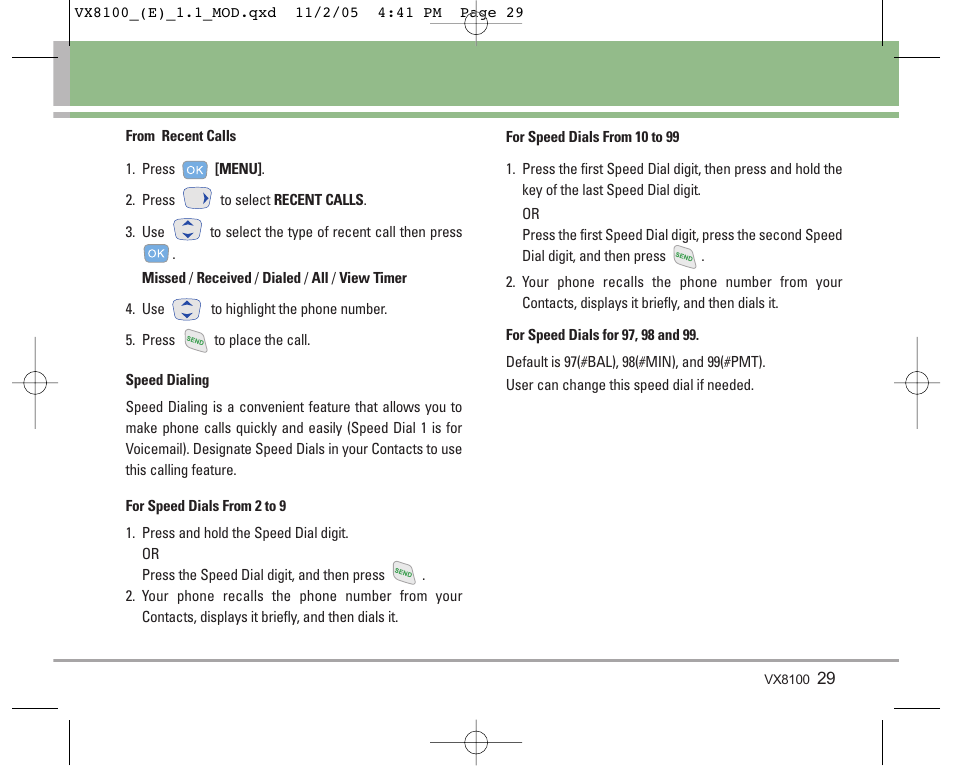 LG VX8100 User Manual | Page 30 / 102