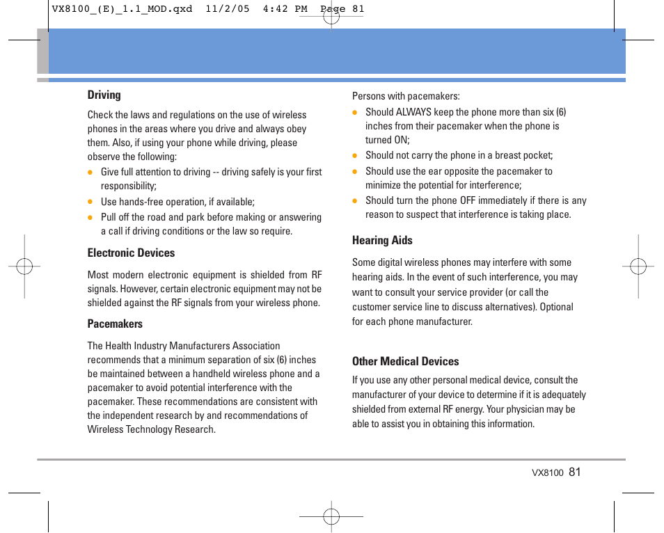 LG VX8100 User Manual | Page 82 / 102