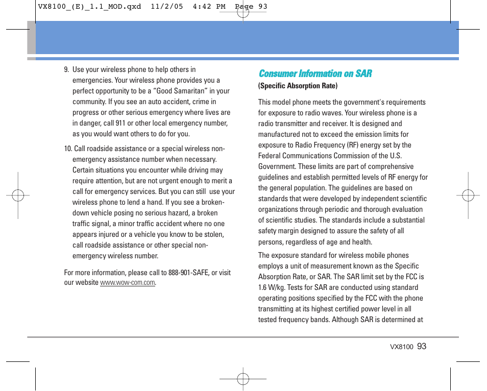 LG VX8100 User Manual | Page 94 / 102