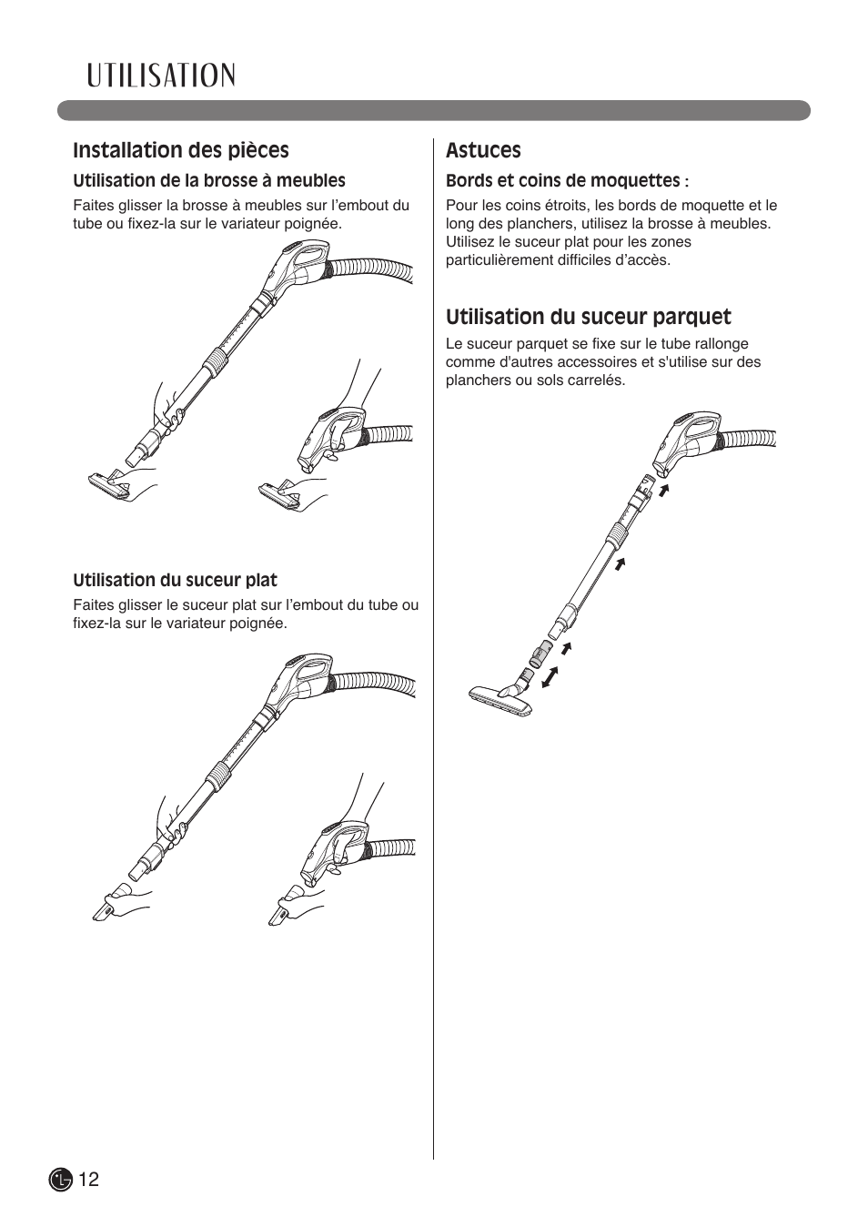 Utilisation | LG LCV900B User Manual | Page 56 / 67