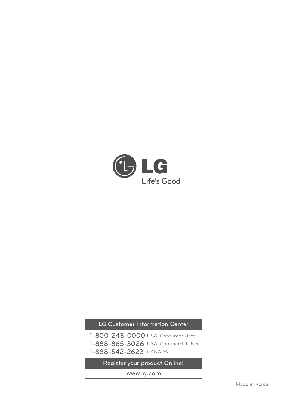 LG LCV900B User Manual | Page 67 / 67