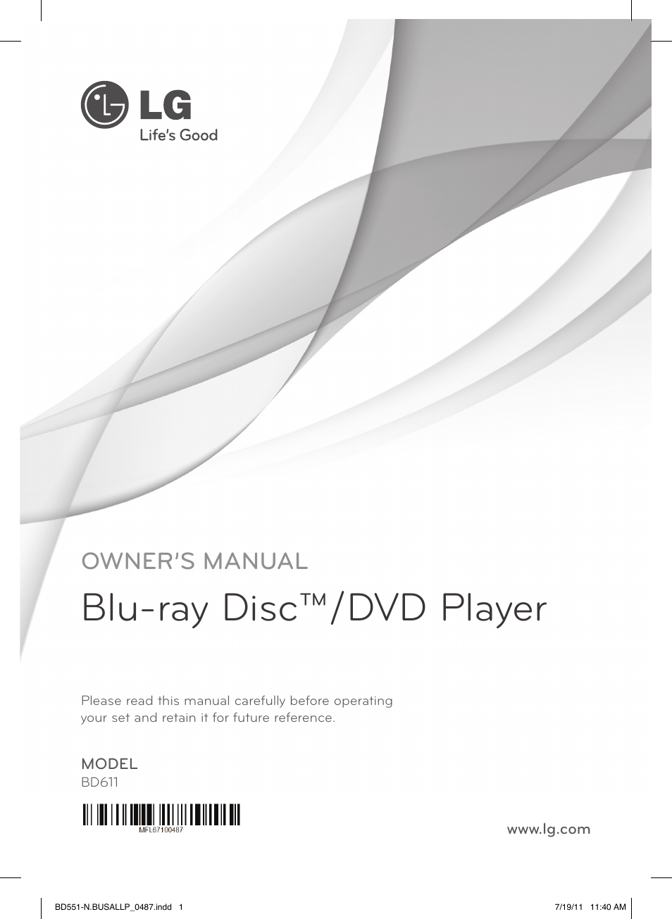 LG BD611 User Manual | 64 pages