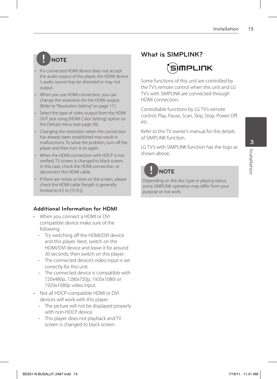 What is simplink | LG BD611 User Manual | Page 15 / 64