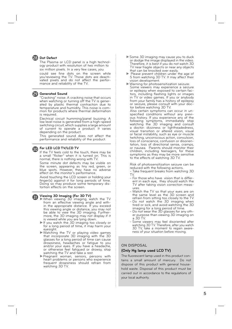 LG 55LE5400 User Manual | Page 5 / 39