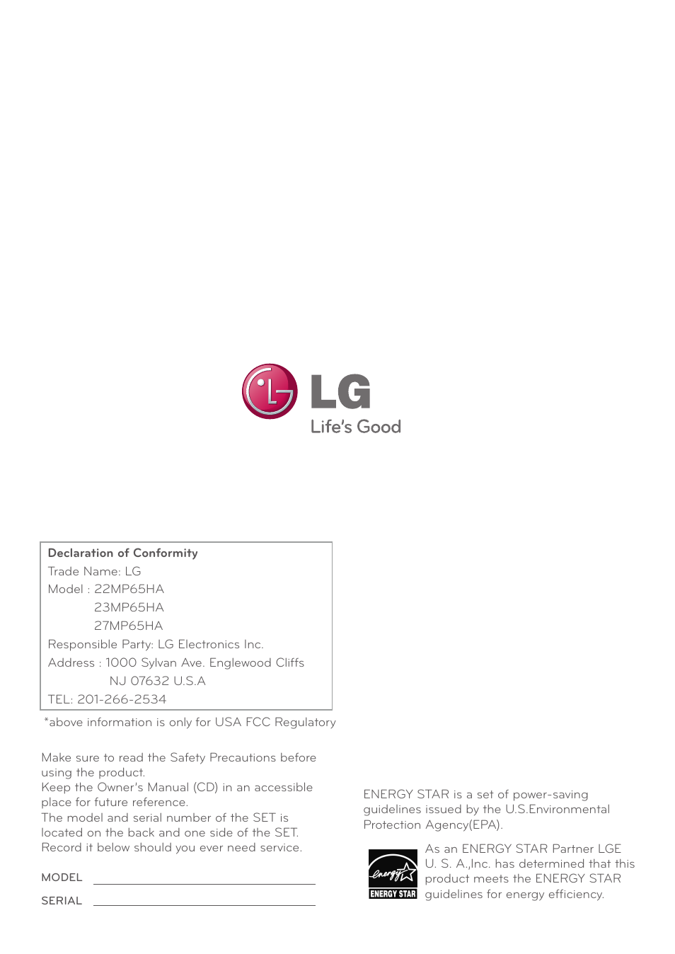 LG 27MP65HQ-P User Manual | Page 29 / 29