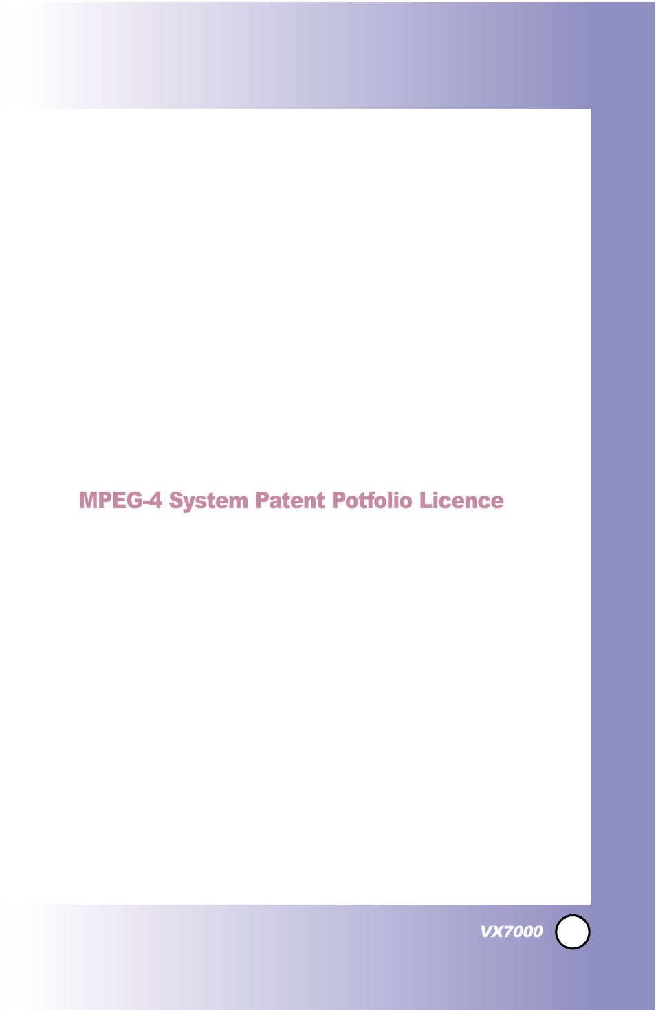 Mpeg-4 system patent potfolio licence | LG LGVX7000 User Manual | Page 112 / 124