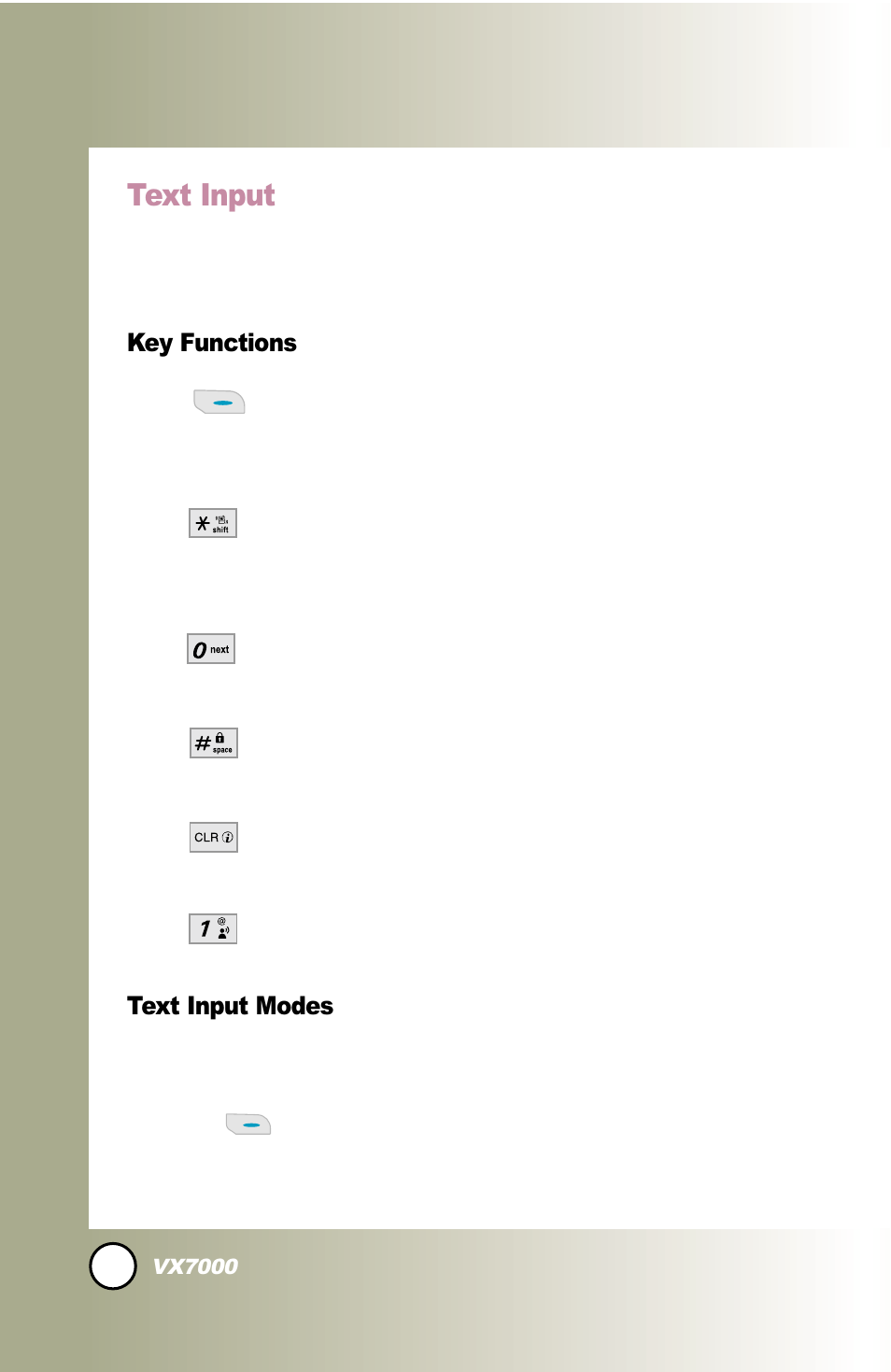 Entering and editing infor, Entering and editing infor mation mation, Text input | LG LGVX7000 User Manual | Page 25 / 124
