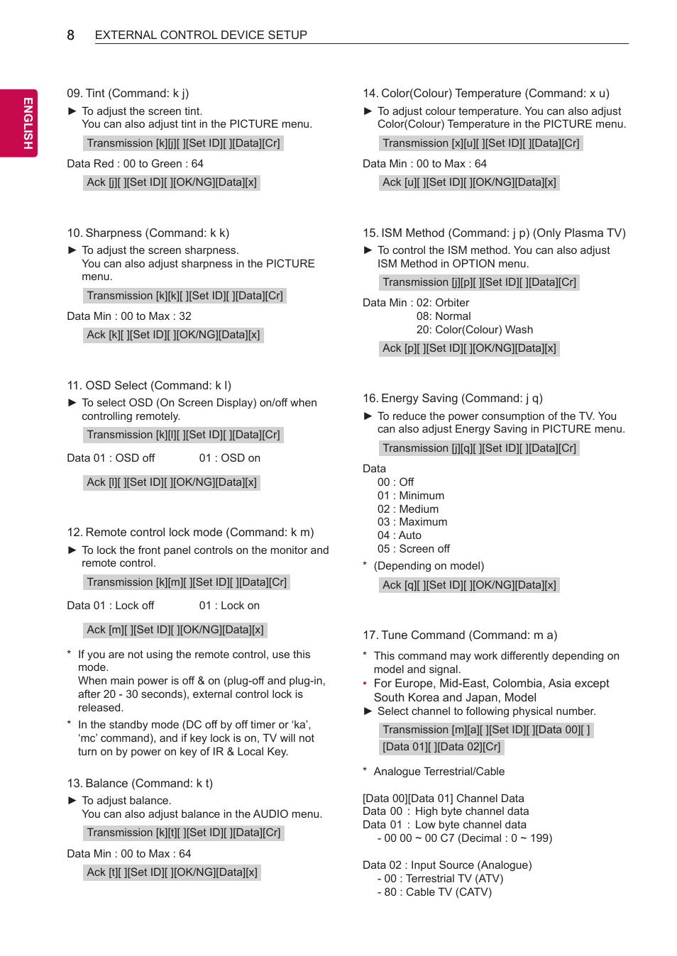 P.8) | LG 42LN5200 User Manual | Page 44 / 48