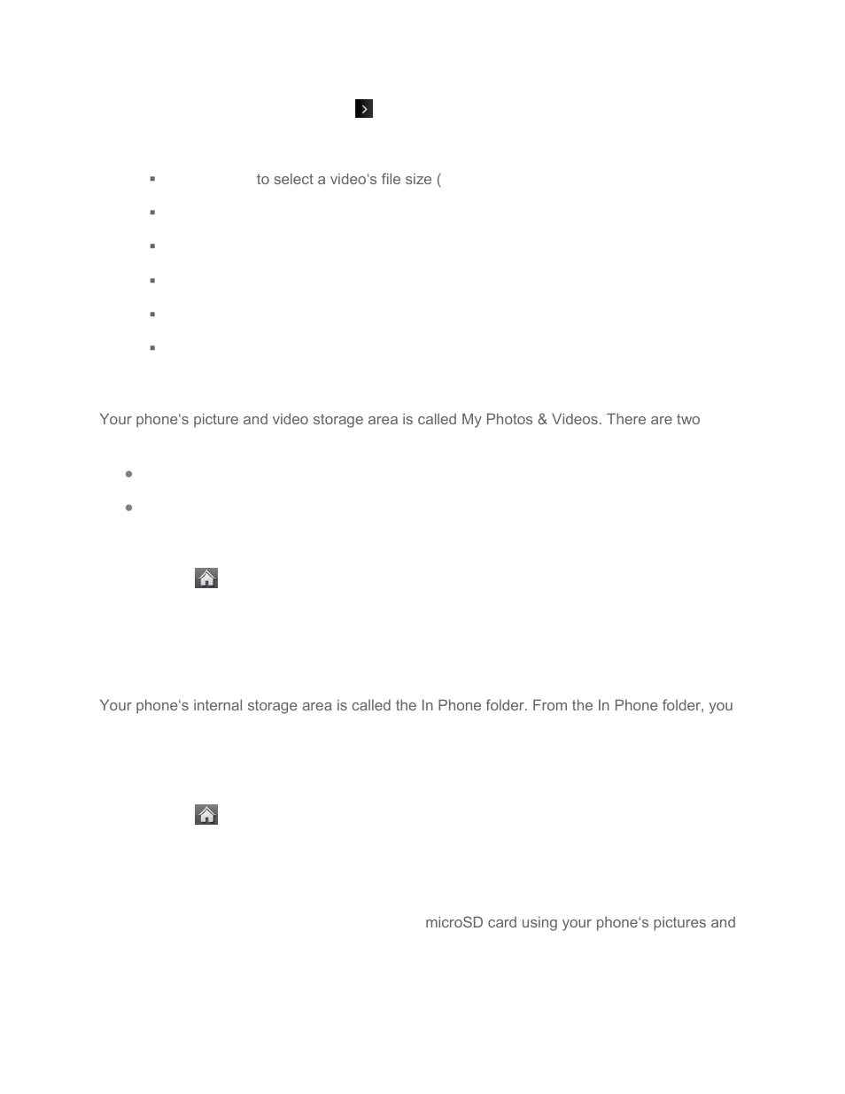 Store pictures and videos | LG LGLN272S User Manual | Page 71 / 112