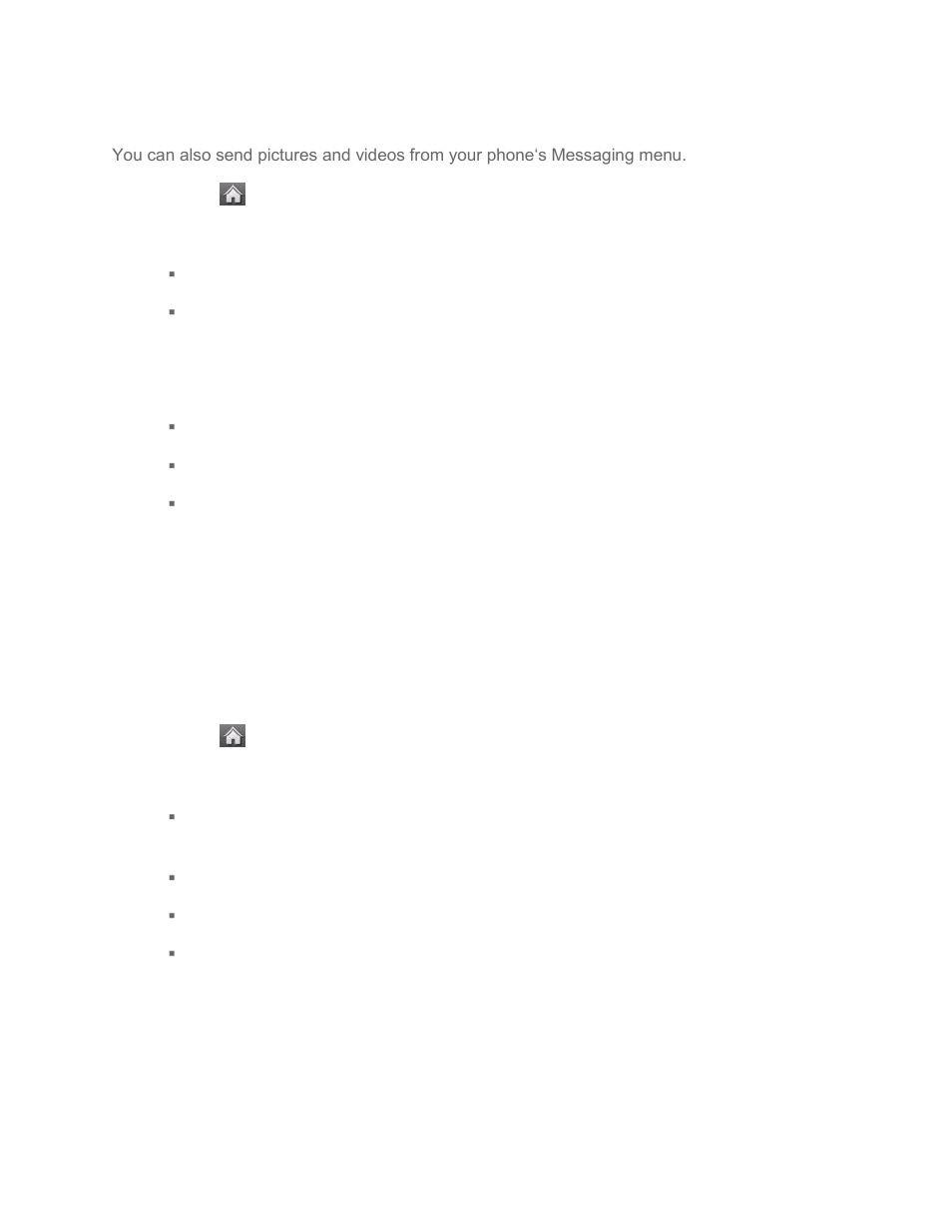 Send pictures and videos from messaging, Other settings, Send pictures and videos | From messaging, Send pictures and videos from, Messaging | LG LGLN272S User Manual | Page 74 / 112