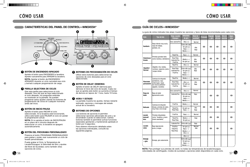 LG wm2455hw User Manual | Page 29 / 41