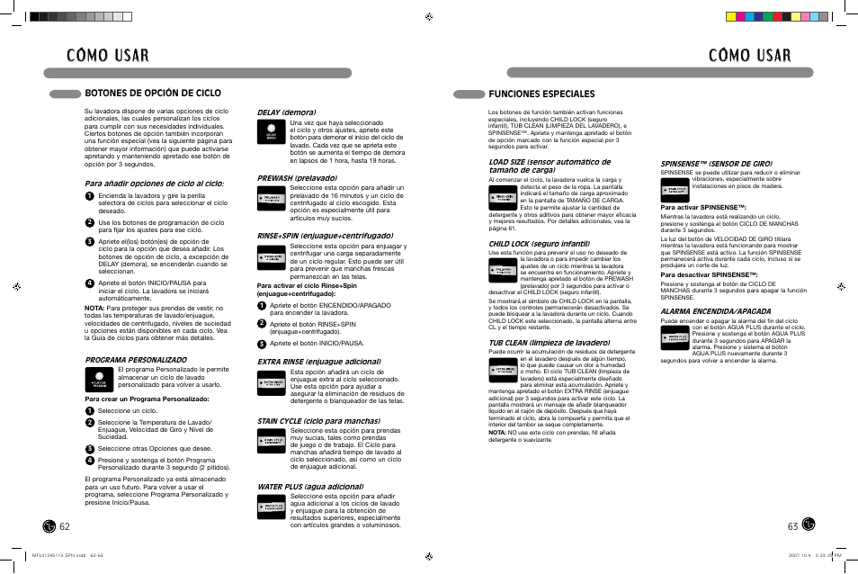 LG wm2455hw User Manual | Page 32 / 41