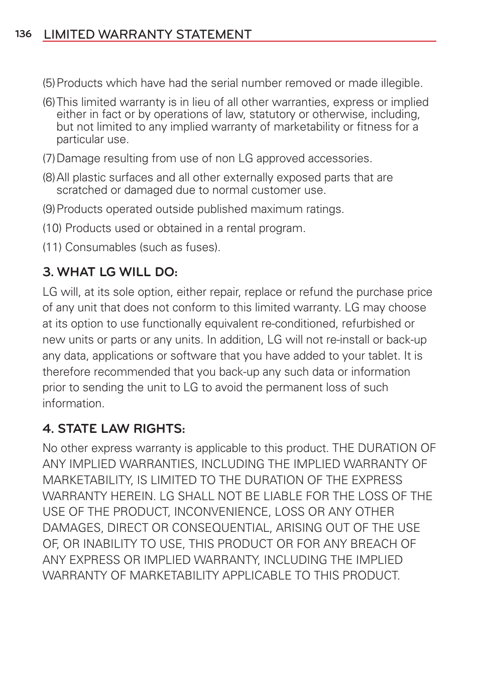 LG LGVK810 User Manual | Page 138 / 142