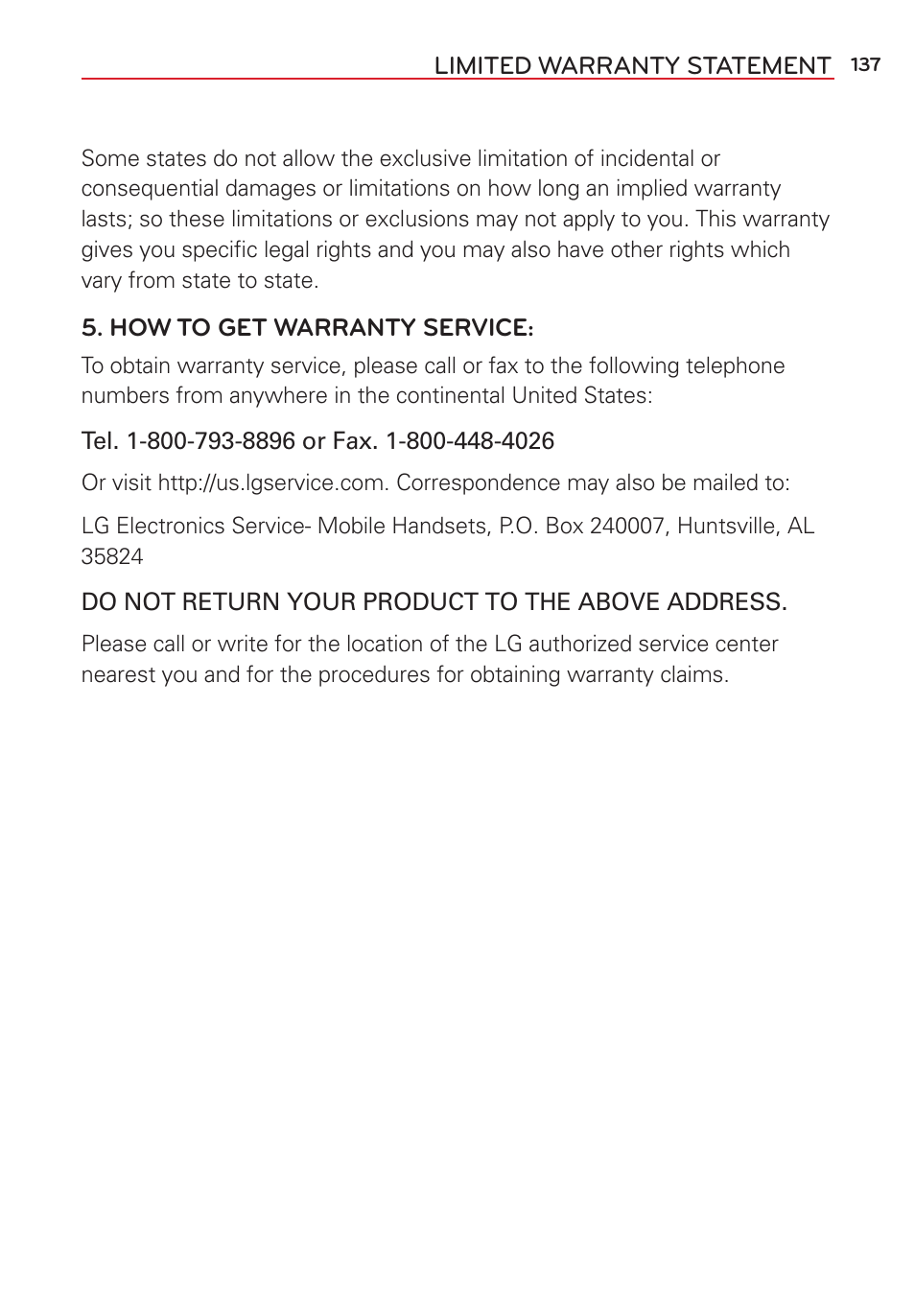 LG LGVK810 User Manual | Page 139 / 142