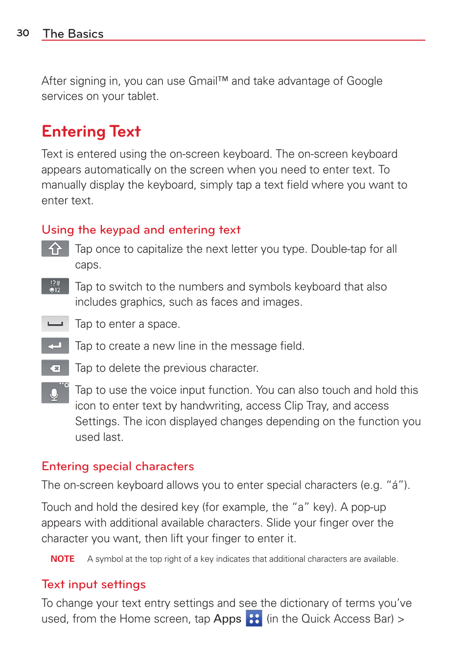 Entering text | LG LGVK810 User Manual | Page 32 / 142